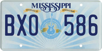 MS license plate BXO586