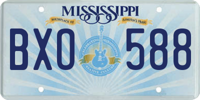 MS license plate BXO588