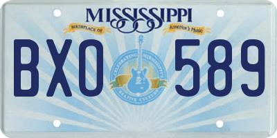 MS license plate BXO589