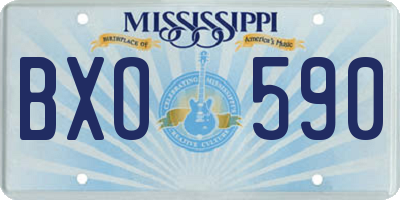 MS license plate BXO590