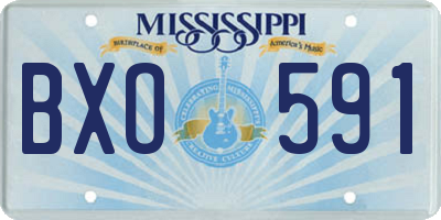 MS license plate BXO591