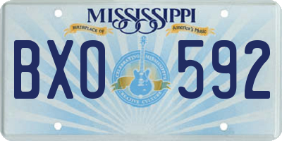 MS license plate BXO592