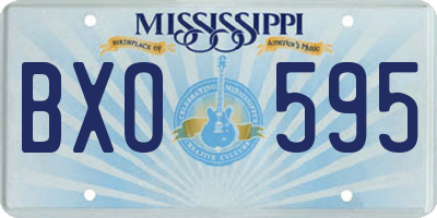 MS license plate BXO595