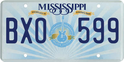 MS license plate BXO599