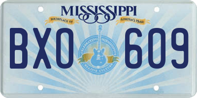 MS license plate BXO609