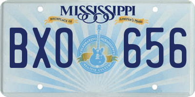 MS license plate BXO656