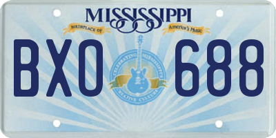 MS license plate BXO688