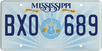 MS license plate BXO689