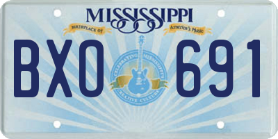 MS license plate BXO691