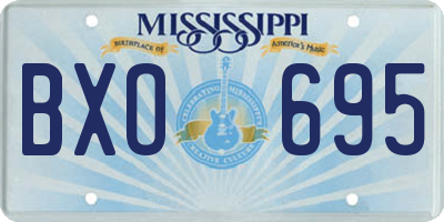 MS license plate BXO695
