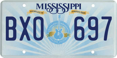 MS license plate BXO697