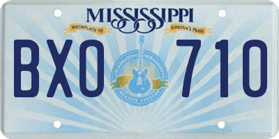 MS license plate BXO710