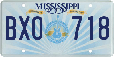 MS license plate BXO718