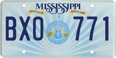 MS license plate BXO771