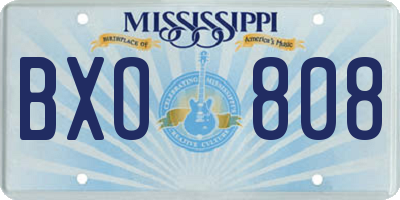 MS license plate BXO808