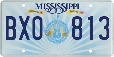 MS license plate BXO813