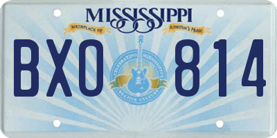 MS license plate BXO814