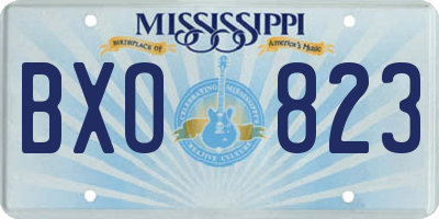 MS license plate BXO823