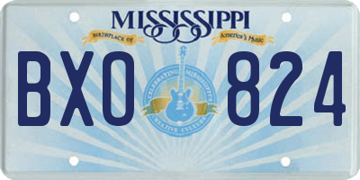 MS license plate BXO824