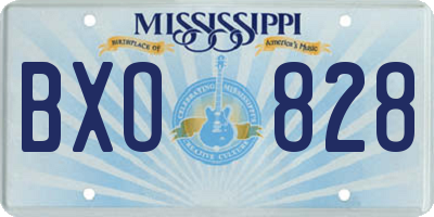 MS license plate BXO828