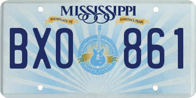 MS license plate BXO861