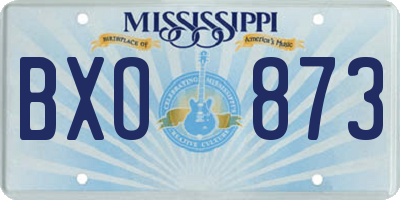 MS license plate BXO873