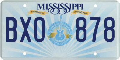 MS license plate BXO878
