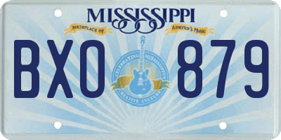 MS license plate BXO879