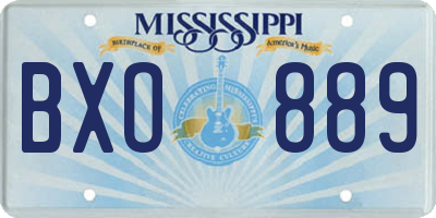 MS license plate BXO889