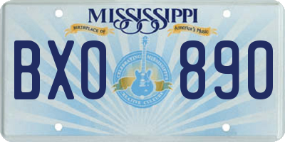 MS license plate BXO890