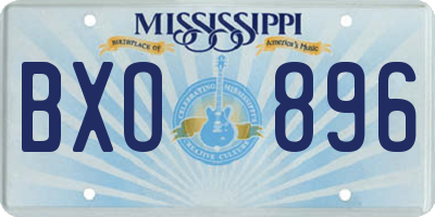 MS license plate BXO896