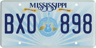MS license plate BXO898