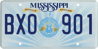 MS license plate BXO901