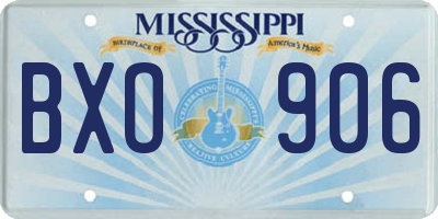 MS license plate BXO906
