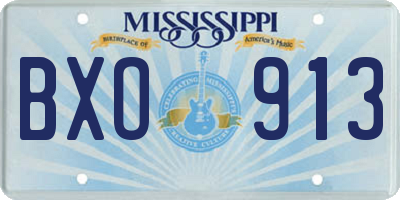 MS license plate BXO913