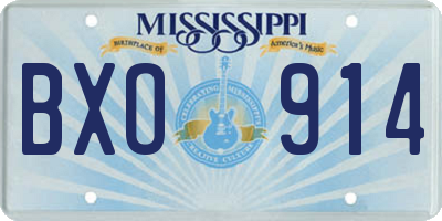 MS license plate BXO914