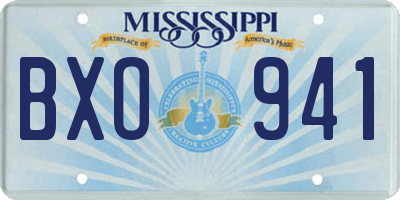 MS license plate BXO941