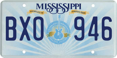 MS license plate BXO946