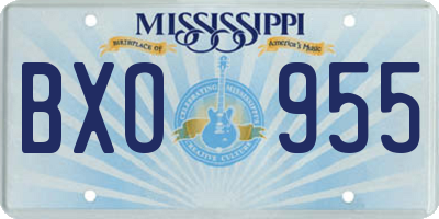 MS license plate BXO955