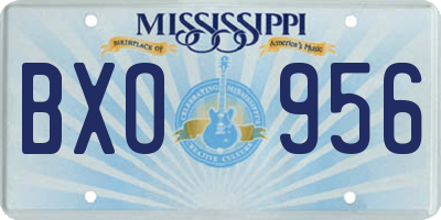 MS license plate BXO956