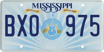 MS license plate BXO975
