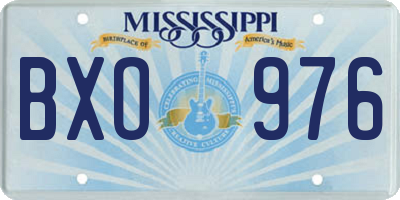MS license plate BXO976