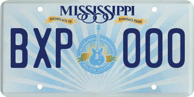 MS license plate BXP000