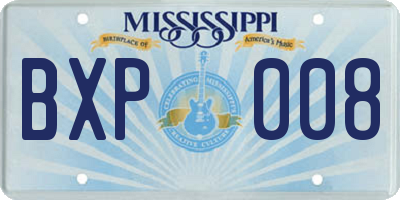 MS license plate BXP008