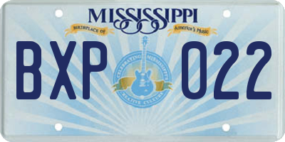 MS license plate BXP022