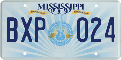 MS license plate BXP024