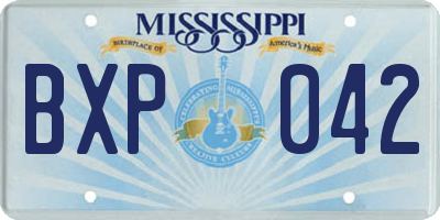 MS license plate BXP042