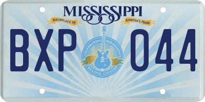 MS license plate BXP044