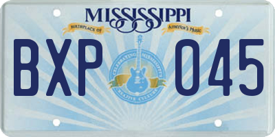 MS license plate BXP045