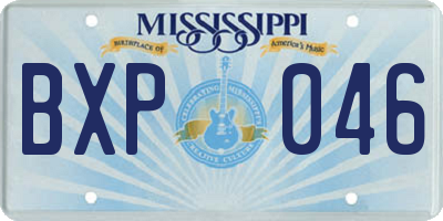 MS license plate BXP046